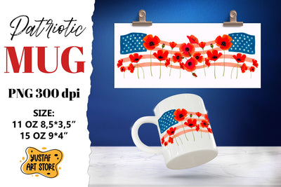 Patriotic sublimation mug wrap. Sublimation Yustaf Art Store 
