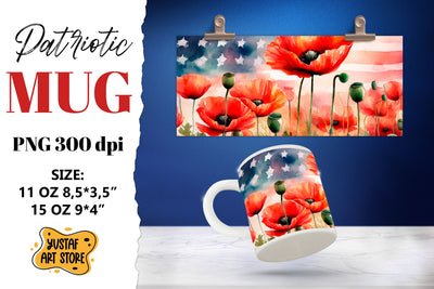 Patriotic sublimation mug wrap. Sublimation Yustaf Art Store 