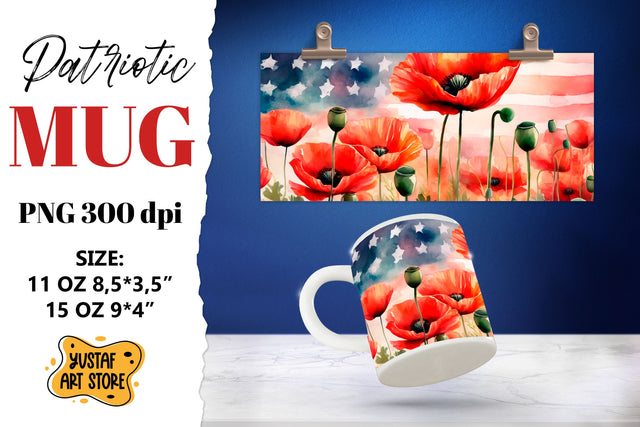Patriotic sublimation mug wrap. Sublimation Yustaf Art Store 