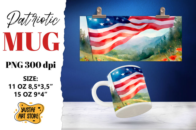 Patriotic sublimation mug wrap. Sublimation Yustaf Art Store 