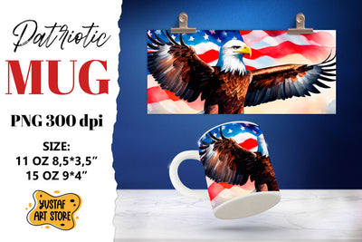 Patriotic sublimation mug wrap. Sublimation Yustaf Art Store 