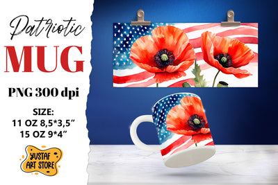 Patriotic sublimation mug wrap. Sublimation Yustaf Art Store 