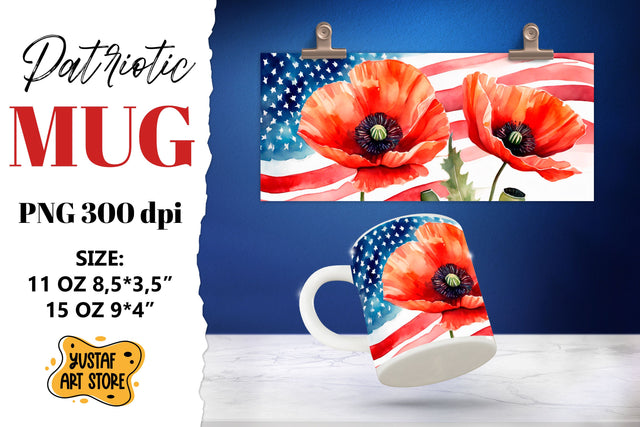 Patriotic sublimation mug wrap. Sublimation Yustaf Art Store 