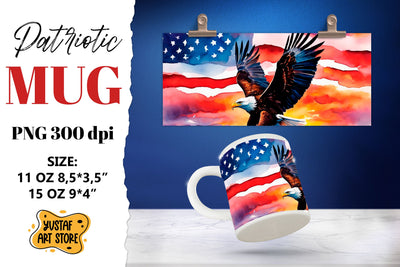 Patriotic sublimation mug wrap. Sublimation Yustaf Art Store 
