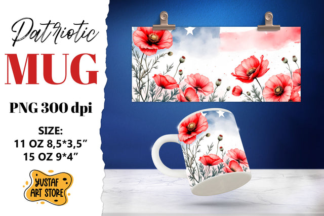Patriotic sublimation mug wrap. Sublimation Yustaf Art Store 