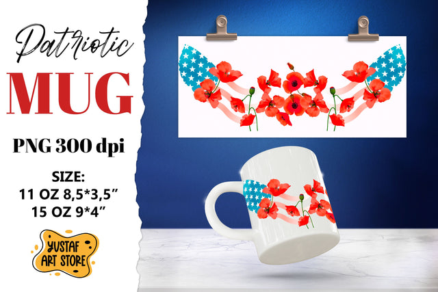 Patriotic sublimation mug wrap. Sublimation Yustaf Art Store 