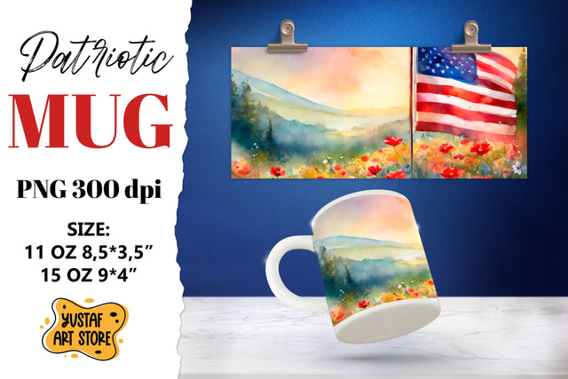 Patriotic sublimation mug wrap. Sublimation Yustaf Art Store 