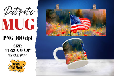 Patriotic sublimation mug wrap. Sublimation Yustaf Art Store 