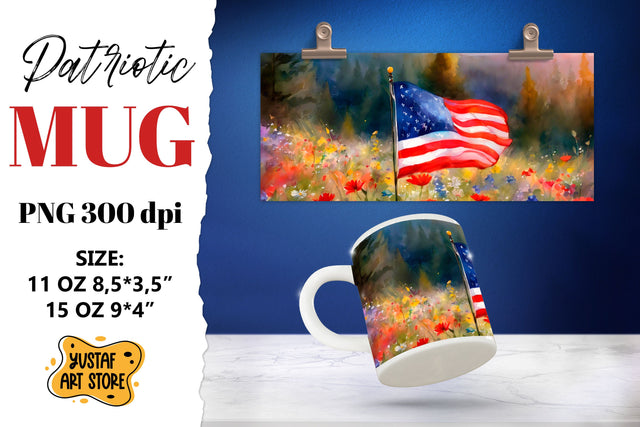 Patriotic sublimation mug wrap. Sublimation Yustaf Art Store 