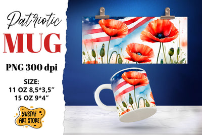 Patriotic sublimation mug wrap. Sublimation Yustaf Art Store 