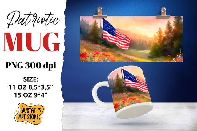 Patriotic sublimation mug wrap. Sublimation Yustaf Art Store 