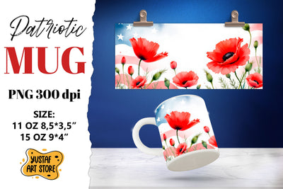 Patriotic sublimation mug wrap. Sublimation Yustaf Art Store 