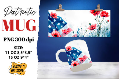 Patriotic sublimation mug wrap. Sublimation Yustaf Art Store 