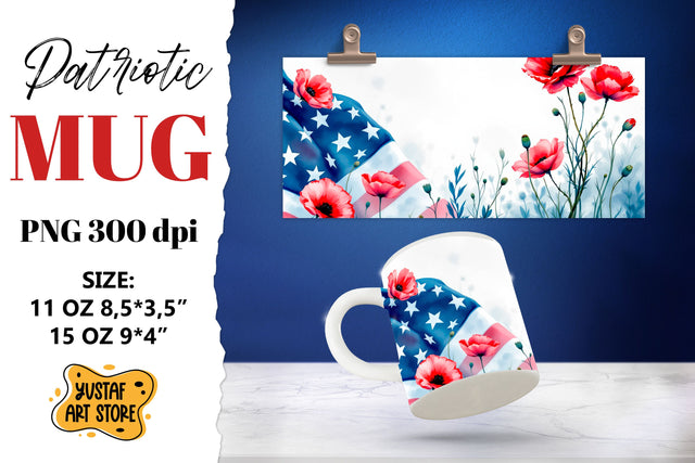 Patriotic sublimation mug wrap. Sublimation Yustaf Art Store 