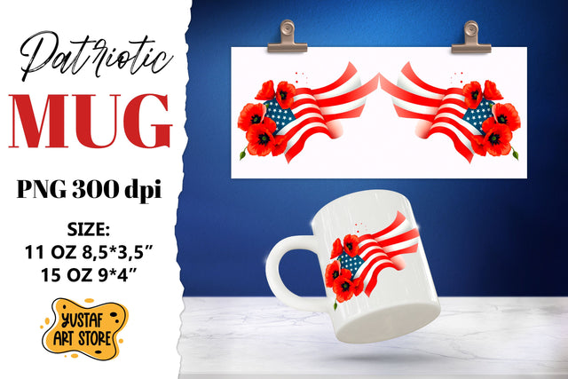 Patriotic sublimation mug wrap. Sublimation Yustaf Art Store 