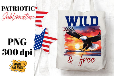 Patriotic sublimation. Watercolor American eagle sublimation Sublimation Yustaf Art Store 