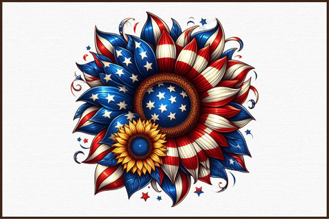 Patriotic Sunflowers Clipart Sublimation designartist 