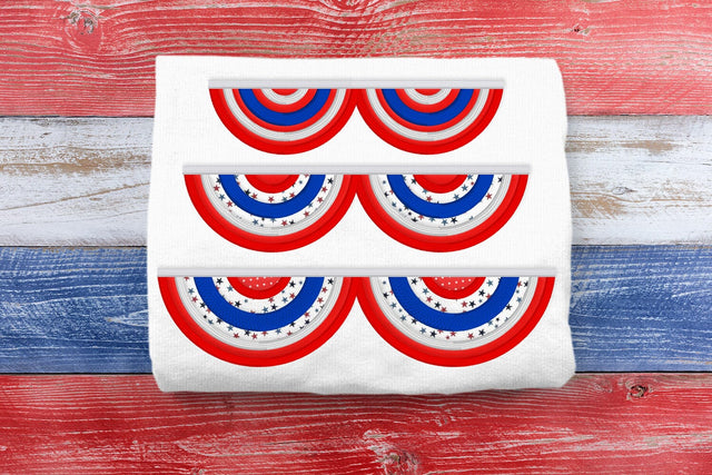 Patriotic Swag Bunting Flags Applique Embroidery Embroidery/Applique DESIGNS Designed by Geeks 