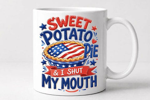 Patriotic Sweet Potato Pie PNG Funny Americana Food Digital Download SVG BillahCrafts 