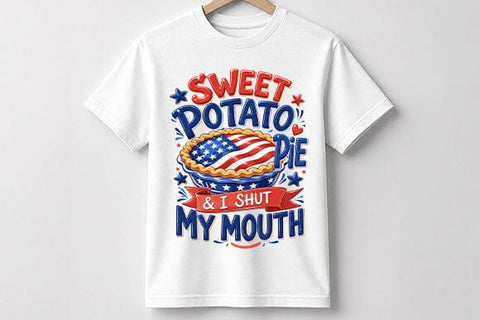 Patriotic Sweet Potato Pie PNG Funny Americana Food Digital Download SVG BillahCrafts 