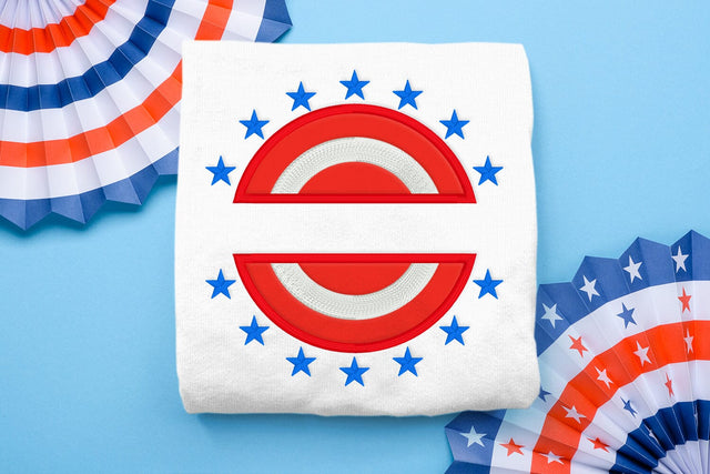 Patriotic Target with Stars Split Applique Embroidery Embroidery/Applique DESIGNS Designed by Geeks 