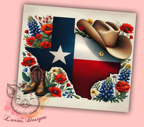 Patriotic Texas 20oz Tumbler Png, Straight & Tapered Tumbler Png, 4th Of July Tumbler Png, Digital Download PNG Sublimation Lara' s Designs 
