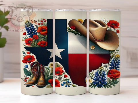 Patriotic Texas 20oz Tumbler Png, Straight & Tapered Tumbler Png, 4th Of July Tumbler Png, Digital Download PNG Sublimation Lara' s Designs 