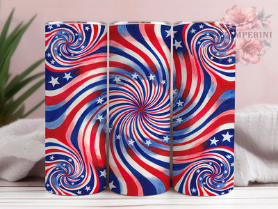 Patriotic Tie-Dye 20oz Tumbler, American Symbolism, 4th of July, Psychedelic Art, Vibrant Design, Skinny Tumbler, Sublimation PNG Sublimation Li Zamperini 