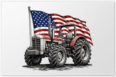 Patriotic Tractor PNG American Flag Farm Tractor Sublimation Design SVG BillahCrafts 