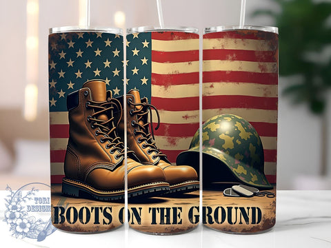 Patriotic Tumbler, Military Appreciation Design, 20oz Flag Wrap, Sublimation PNG, USA Flag Tumbler, Veteran Gift, Independence Day Decor Sublimation ToriDesigns 