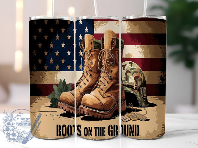 Patriotic Tumbler, Military Appreciation Design, 20oz Flag Wrap, Sublimation PNG, USA Flag Tumbler, Veteran Gift, Independence Day Decor Sublimation ToriDesigns 