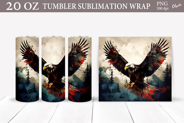 Patriotic Tumbler PNG. Eagle Sublimation Tumbler PNG Sublimation Olga Terlyanskaya 