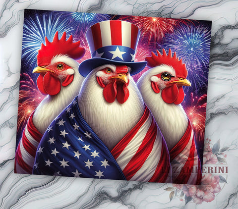 Patriotic USA Chicken 20oz Tumbler Wrap PNG, American Flag 4th Of July Tumbler Png, Straight & Tapered Tumbler Wrap, Instant Digital Download Sublimation Li Zamperini 