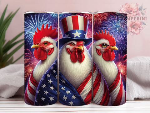 Patriotic USA Chicken 20oz Tumbler Wrap PNG, American Flag 4th Of July Tumbler Png, Straight & Tapered Tumbler Wrap, Instant Digital Download Sublimation Li Zamperini 