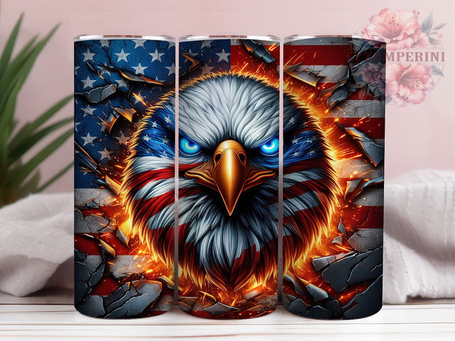 Patriotic USA Flag 20oz Eagle Tumbler Gift, USA Flag Tumbler, Eagle Tumbler, American Pride Tumbler, 20oz Sublimation Wrap, Fourth Of July Tumbler, Veterans Gift Sublimation Li Zamperini 
