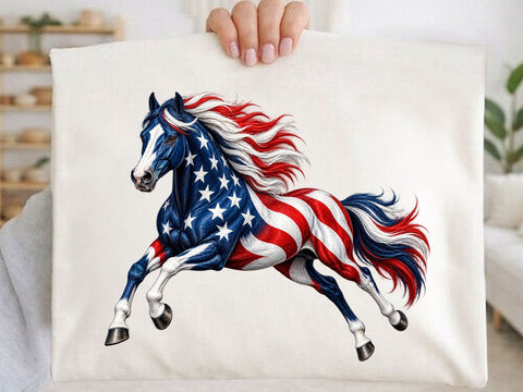 Patriotic USA Flag Horse PNG SVG artprintfile 