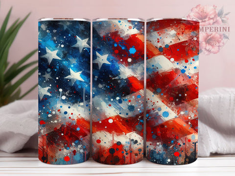 Patriotic USA Flag Tumbler Wrap, USA Flag, Stars and Stripes, Patriotic Tumbler, Tumbler Wrap, Sublimation Design, Independence Day, 4th of July Decor Sublimation Li Zamperini 