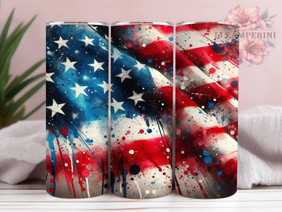 Patriotic USA Flag Tumbler Wrap, USA Flag, Stars and Stripes, Patriotic Tumbler, Tumbler Wrap, Sublimation Design, Independence Day, 4th of July Decor Sublimation Li Zamperini 