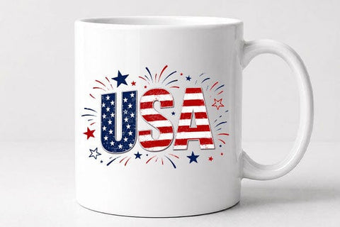 Patriotic USA PNG American Flag Fireworks Digital Download SVG BillahCrafts 