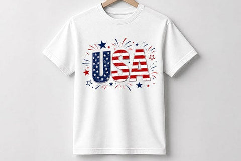 Patriotic USA PNG American Flag Fireworks Digital Download SVG BillahCrafts 