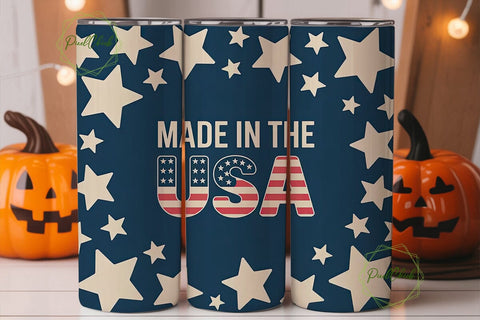 Patriotic USA Tumbler Wrap PNG Sublimation PixelChick 