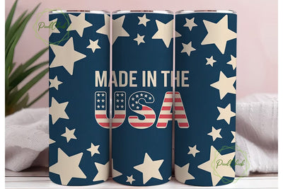 Patriotic USA Tumbler Wrap PNG Sublimation PixelChick 