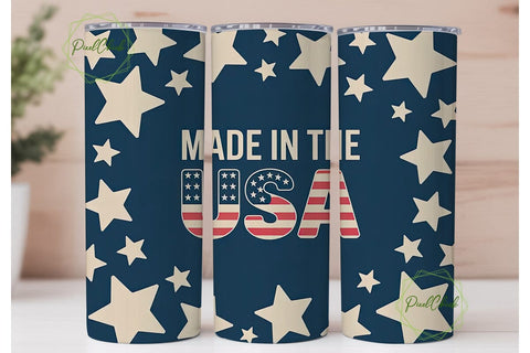 Patriotic USA Tumbler Wrap PNG Sublimation PixelChick 