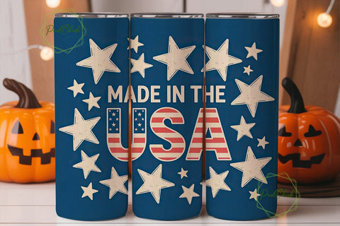 Patriotic USA Tumbler Wrap PNG Sublimation PixelChick 
