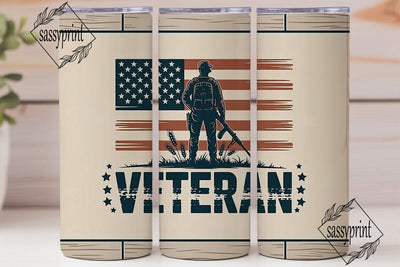 Patriotic Veteran 20oz Tumbler Wrap Sublimation sassyprint 