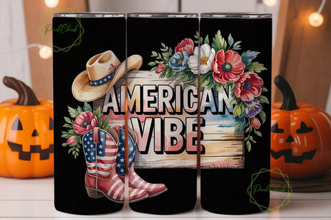 Patriotic Vibe 20oz Tumbler Wrap Sublimation PixelChick 