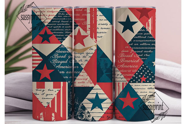 Patriotic Vintage Collage 20oz Tumbler Sublimation sassyprint 
