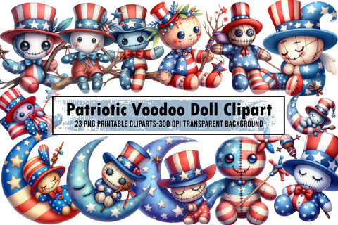 Patriotic Voodoo Doll Clipart Sublimation designartist 