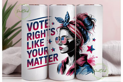 Patriotic Vote Tumbler Wrap Sublimation PixelChick 