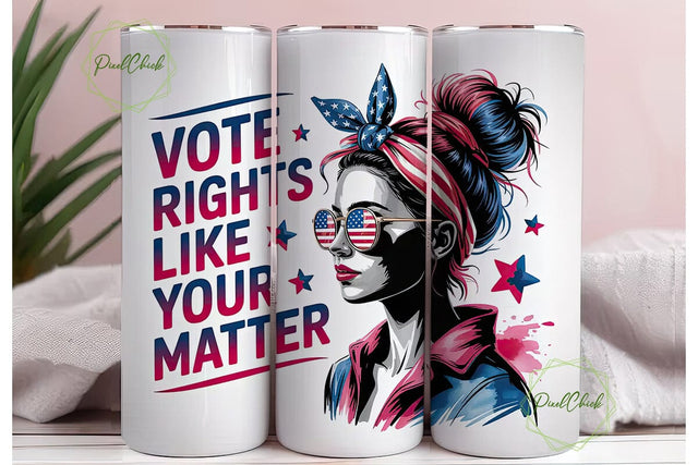 Patriotic Vote Tumbler Wrap Sublimation PixelChick 